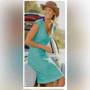 ATHLETA Dhara Knit Burnout Midi Dress size Small Tall